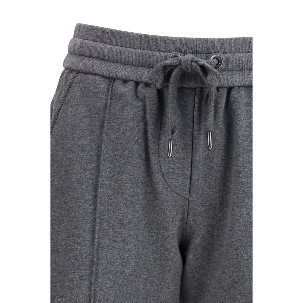 Brunello Cucinelli Graue Baumwoll-Freizeithose-3