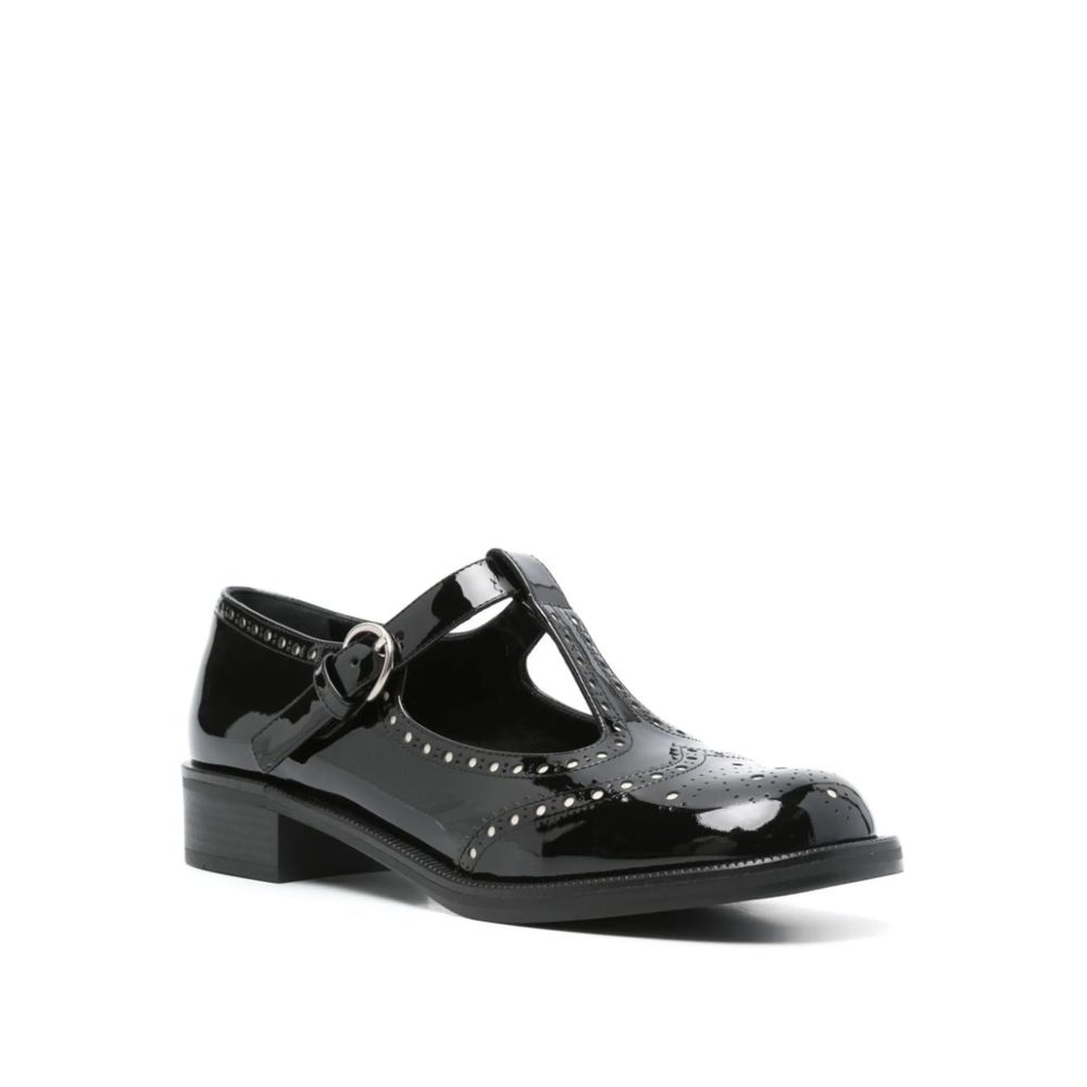 Miu Miu Schwarze Ballerinas aus Kalbsleder-2