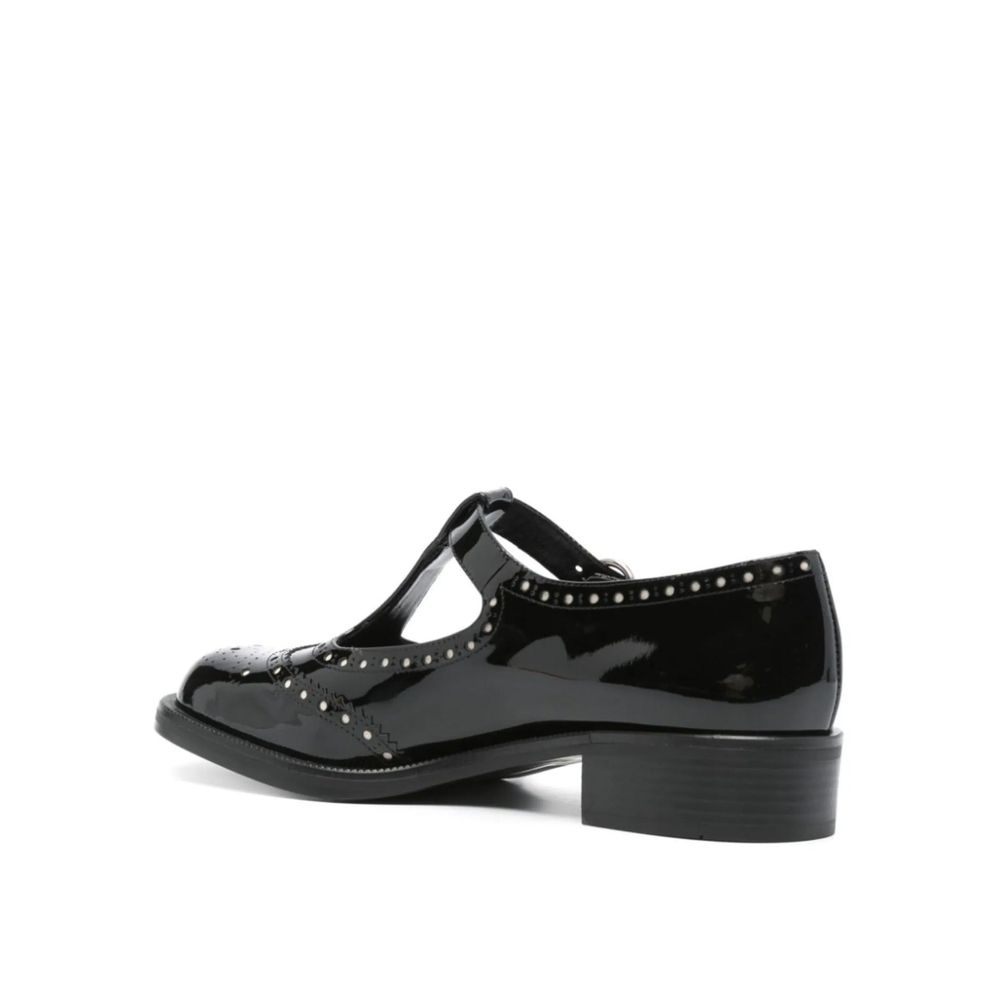 Miu Miu Schwarze Ballerinas aus Kalbsleder-3