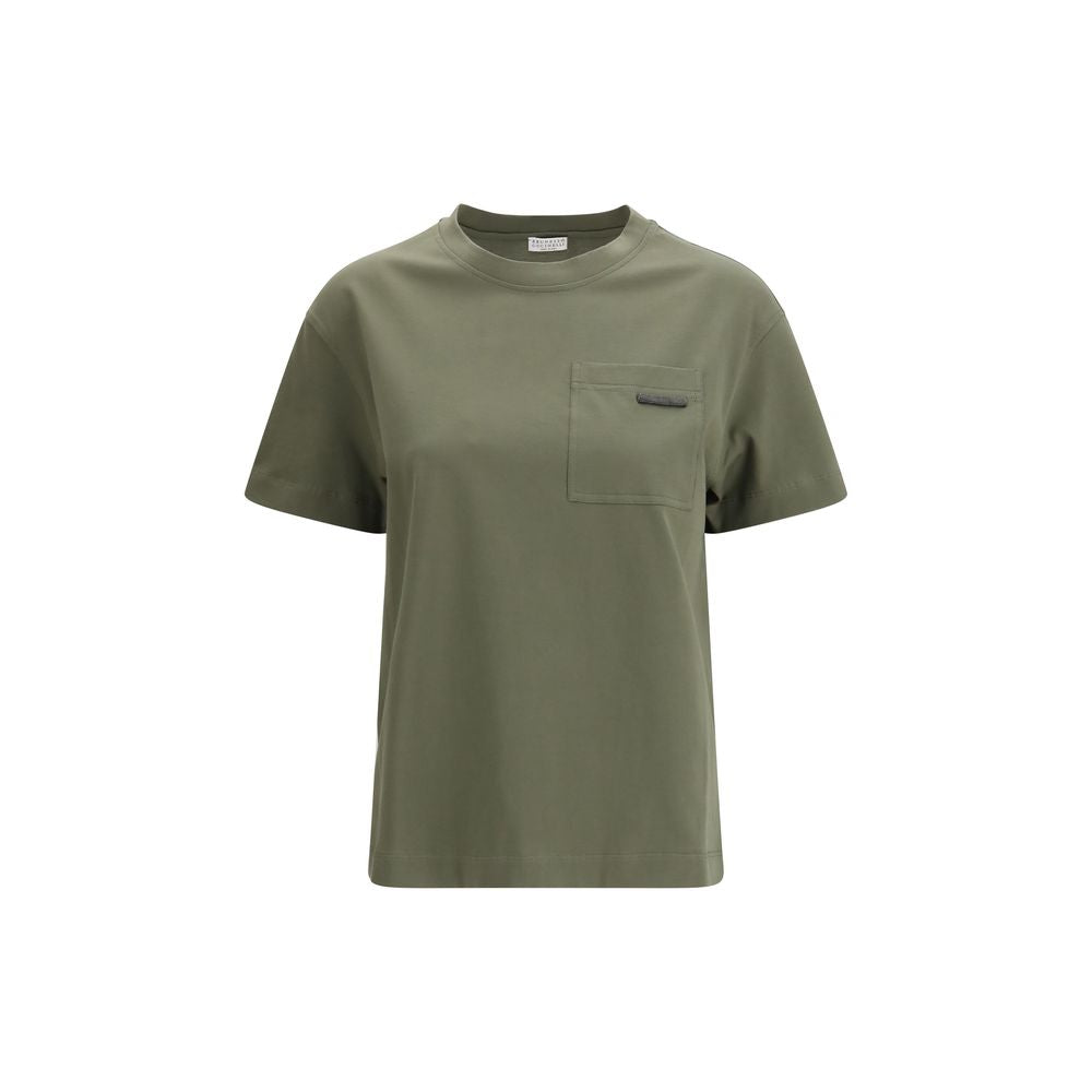 Brunello Cucinelli Two-Tone Cotton T-Shirt