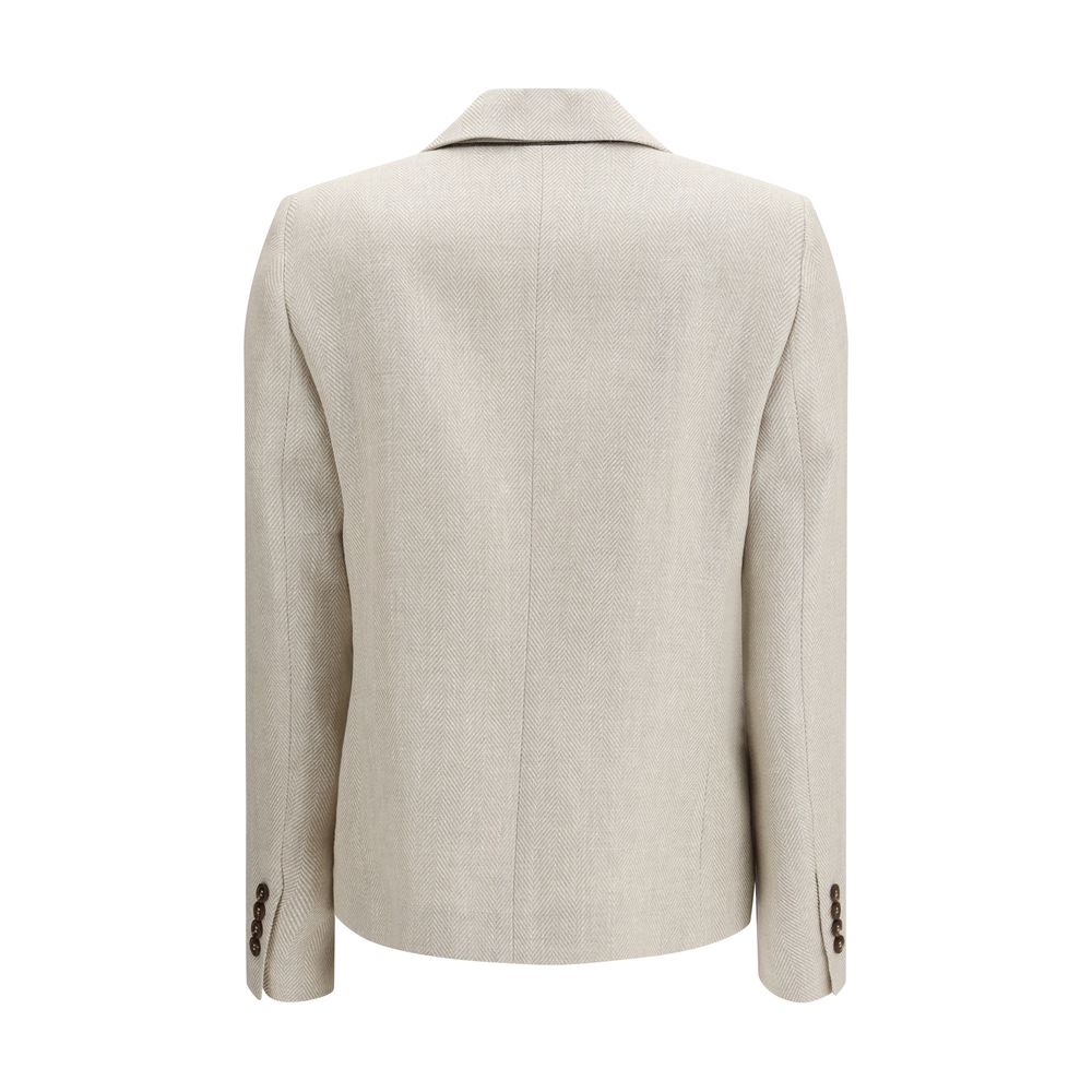 Brunello Cucinelli Beige Leinenblazer-2