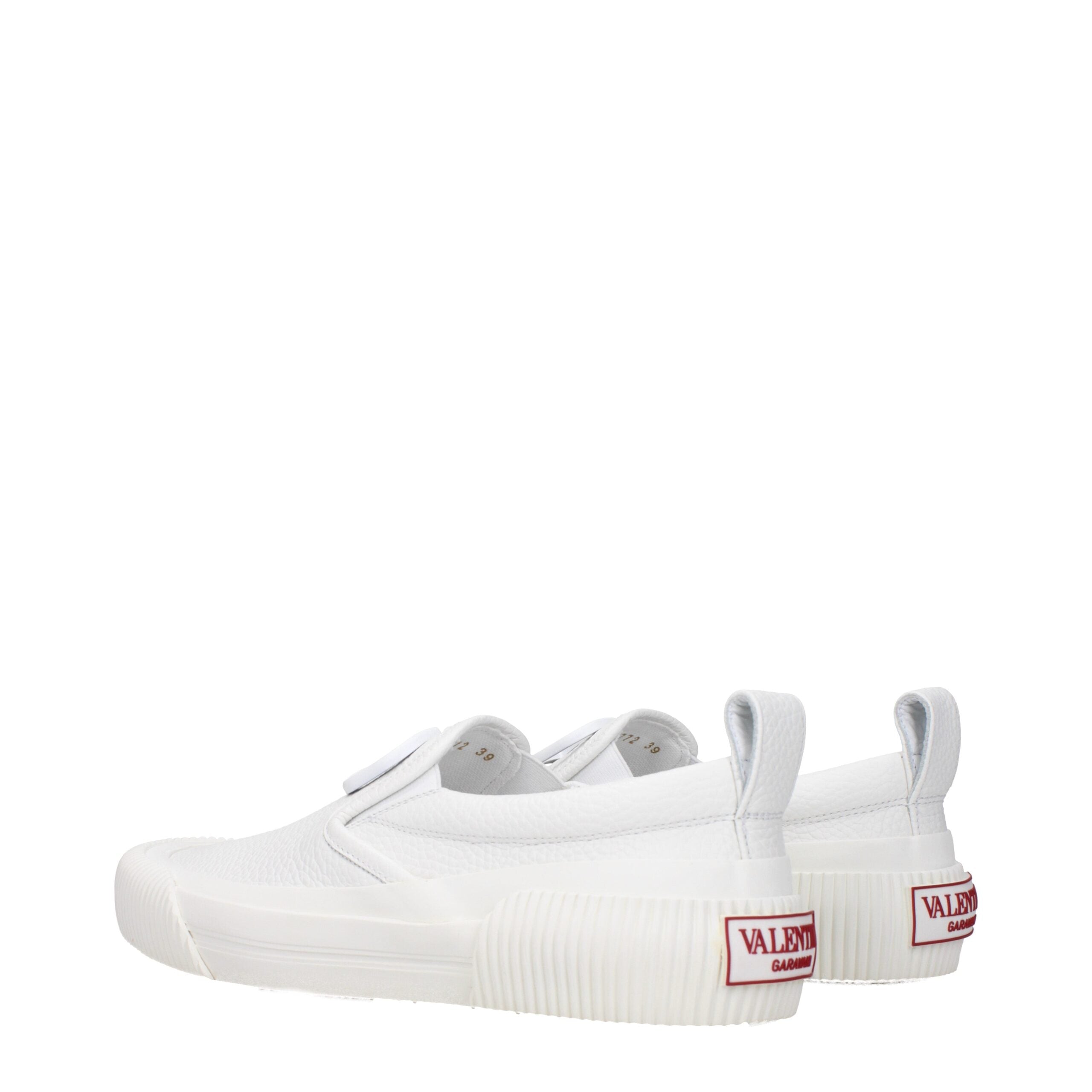 Valentino Garavani White Slip-On Leather Loafers-4