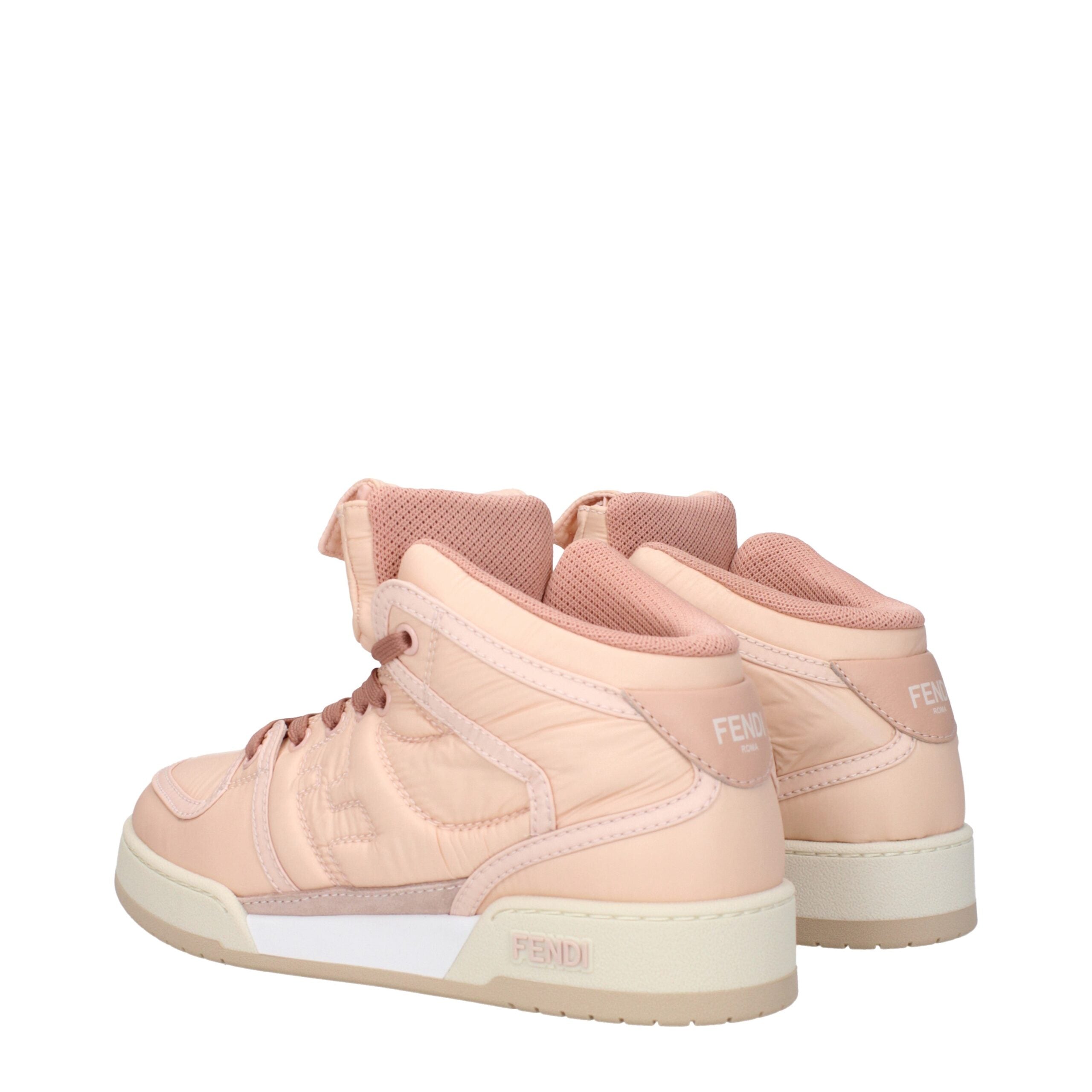 Fendi Pink Nylon High Top Sneakers-4