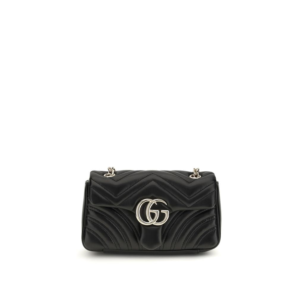 Gucci Schwarze Bos Taurus Kalbsleder Schultertasche-1