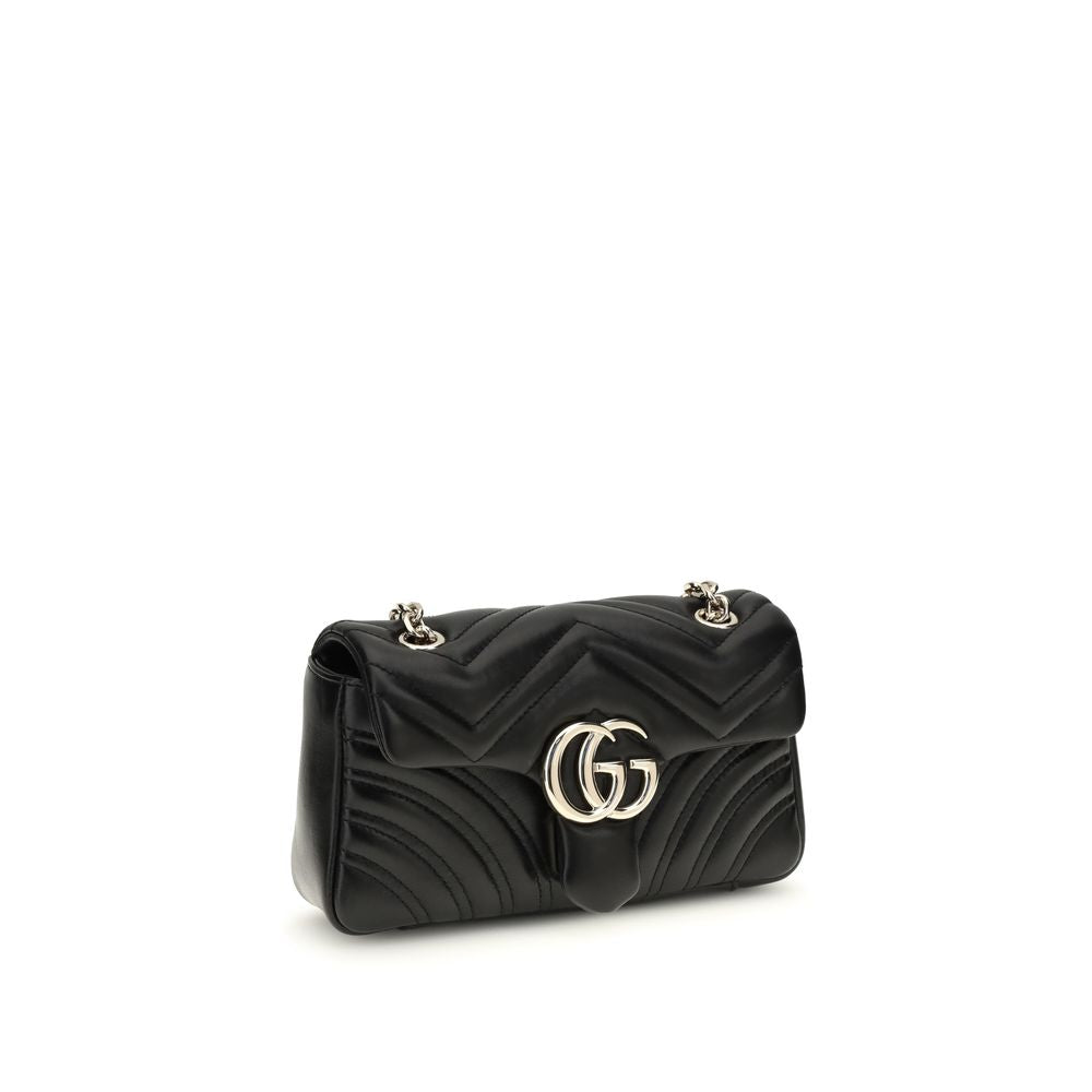 Gucci Schwarze Bos Taurus Kalbsleder Schultertasche-2