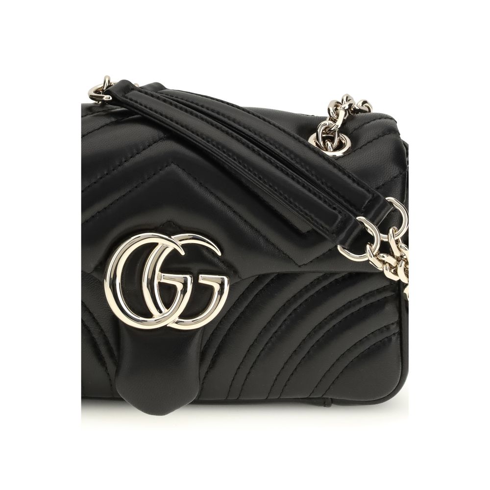 Gucci Schwarze Bos Taurus Kalbsleder Schultertasche-4