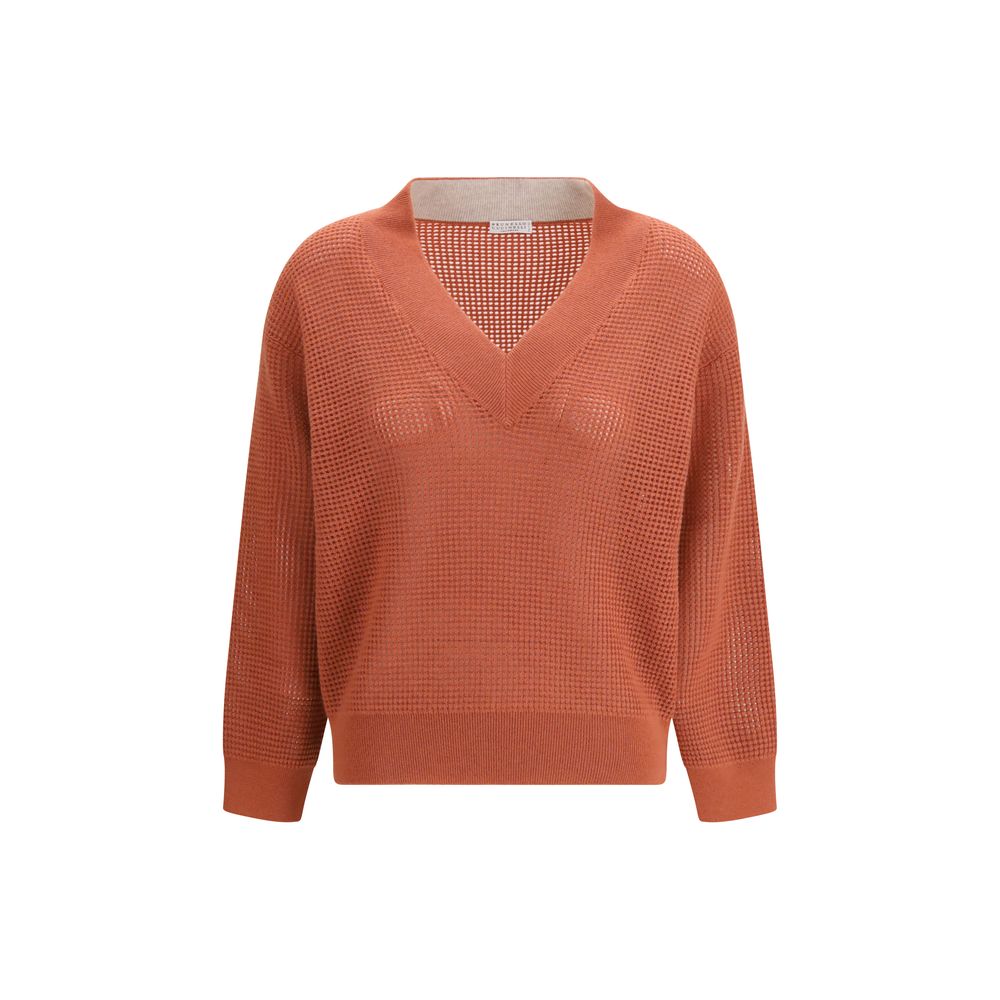 Brunello Cucinelli Mehrfarbiger Kaschmirpullover-1