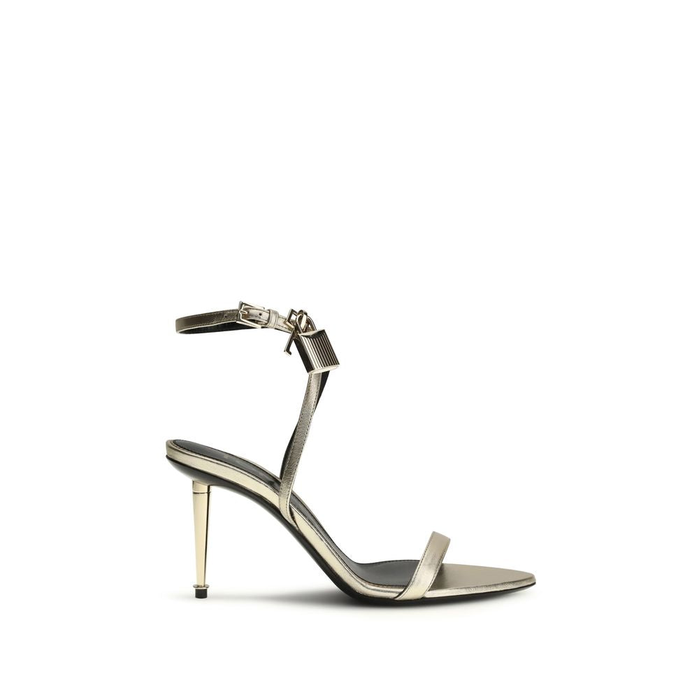 Tom Ford Sandale mit Stiletto-Absatz aus Kalbsleder Bos Taurus in Gold-1