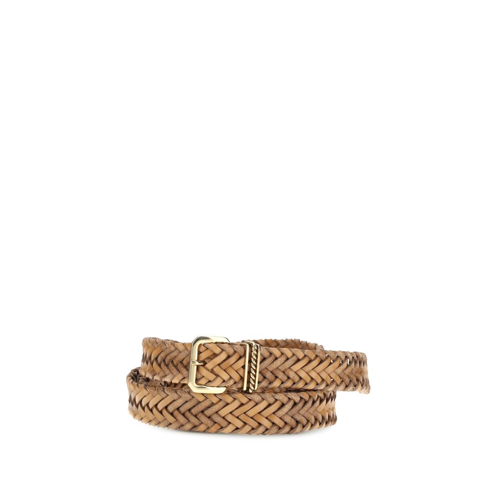 Etro Beige Calfskin Bos Taurus Regular Belt-1