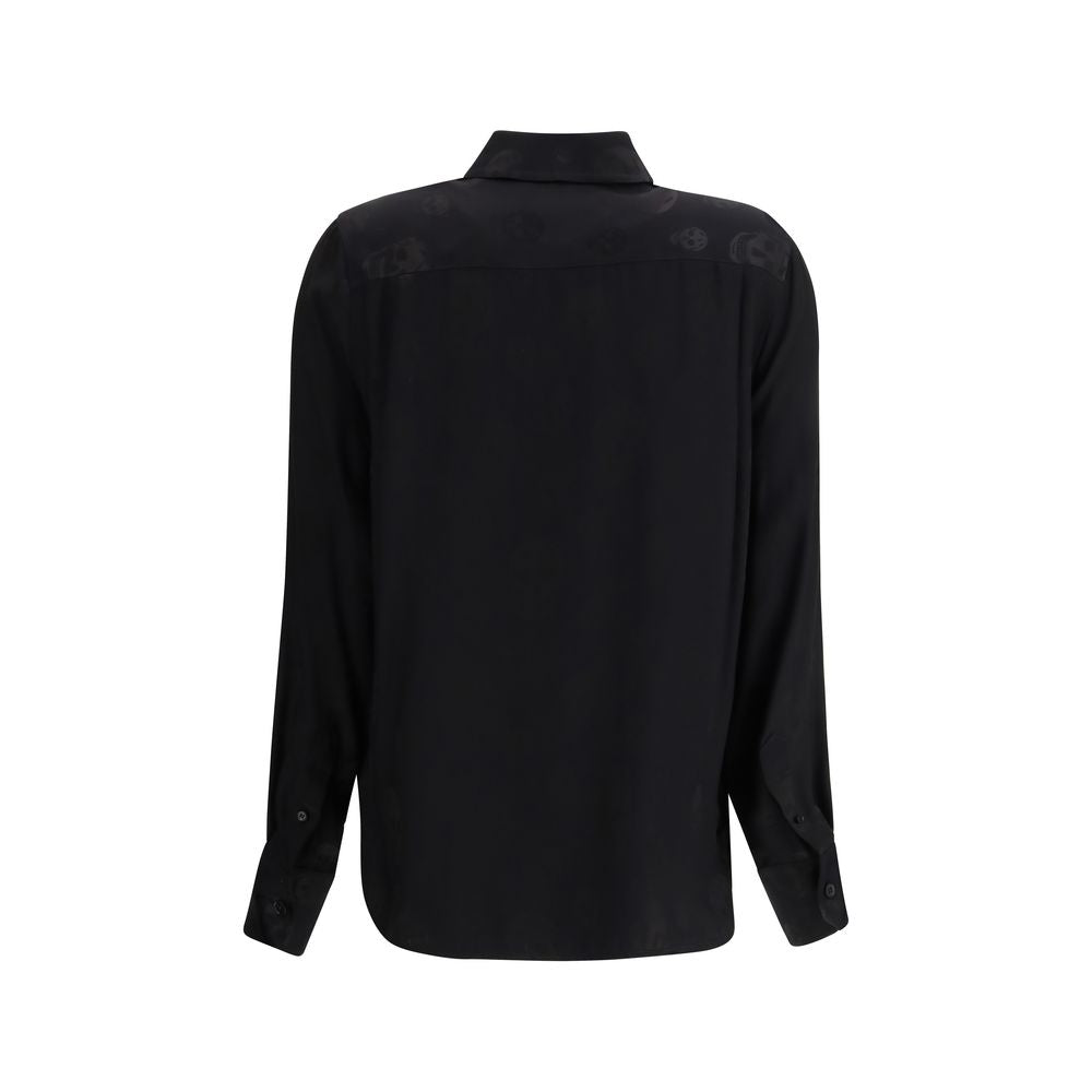 Alexander McQueen Black Viscose Pattern Shirt-2