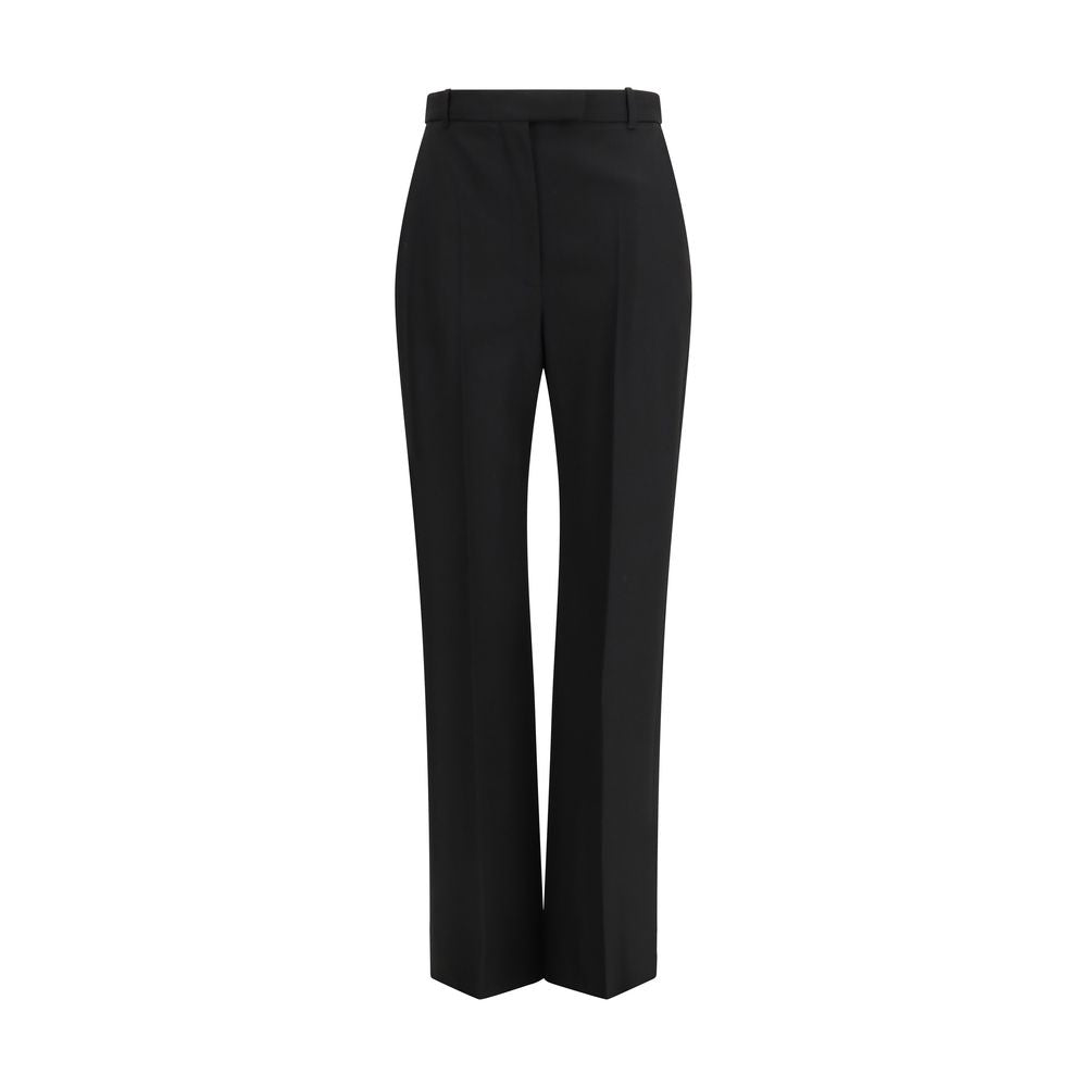 Alexander McQueen Black Cotton Tailored Trousers
