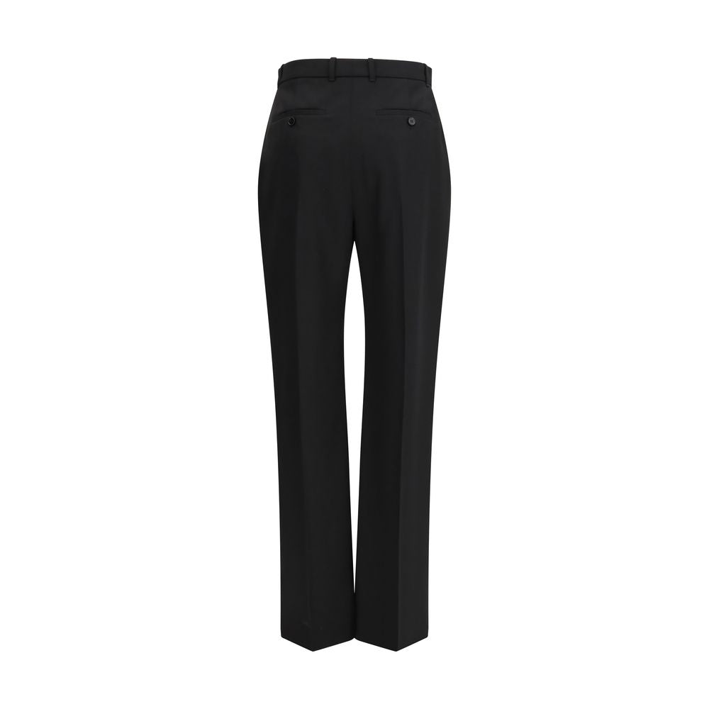 Alexander McQueen Black Cotton Tailored Trousers-2