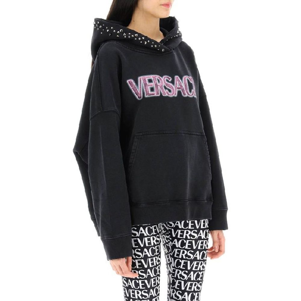 Versace Black Cotton Sweatshirt-2