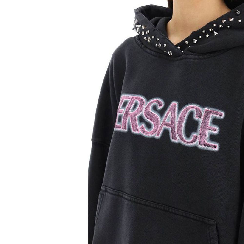 Versace Black Cotton Sweatshirt-4