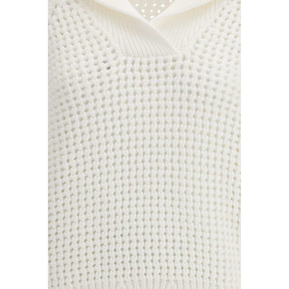 Brunello Cucinelli White Cotton Sweatshirt-3