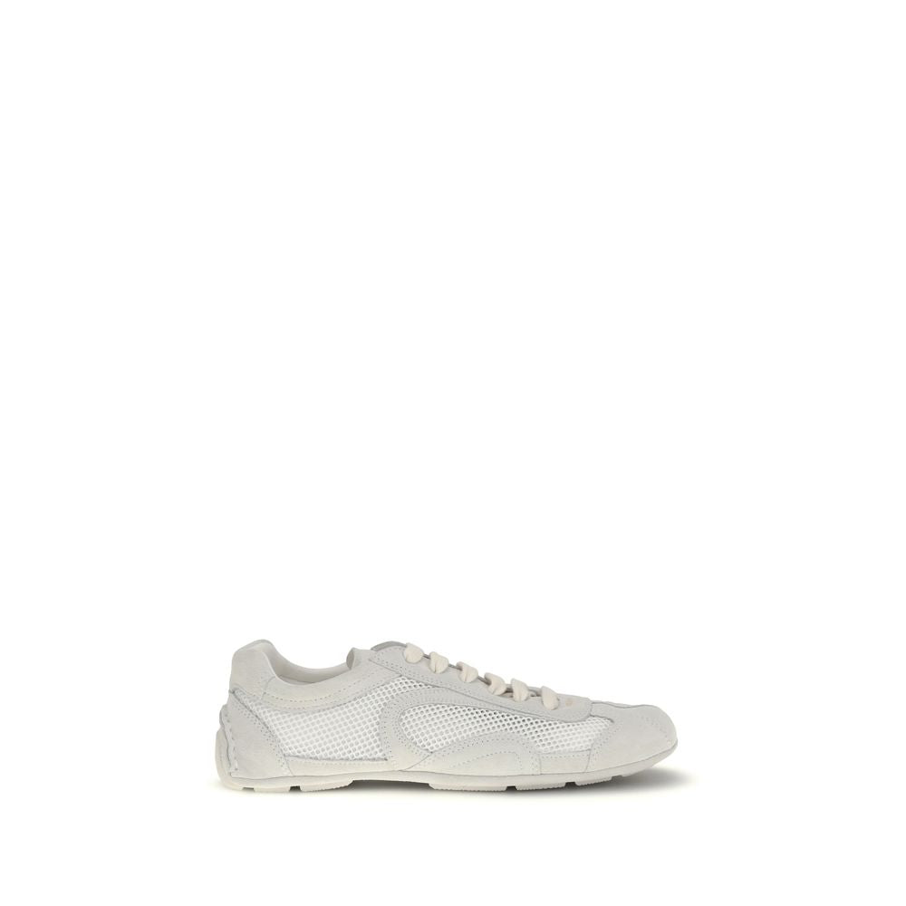 Prada white low-top canvas sneakers-1
