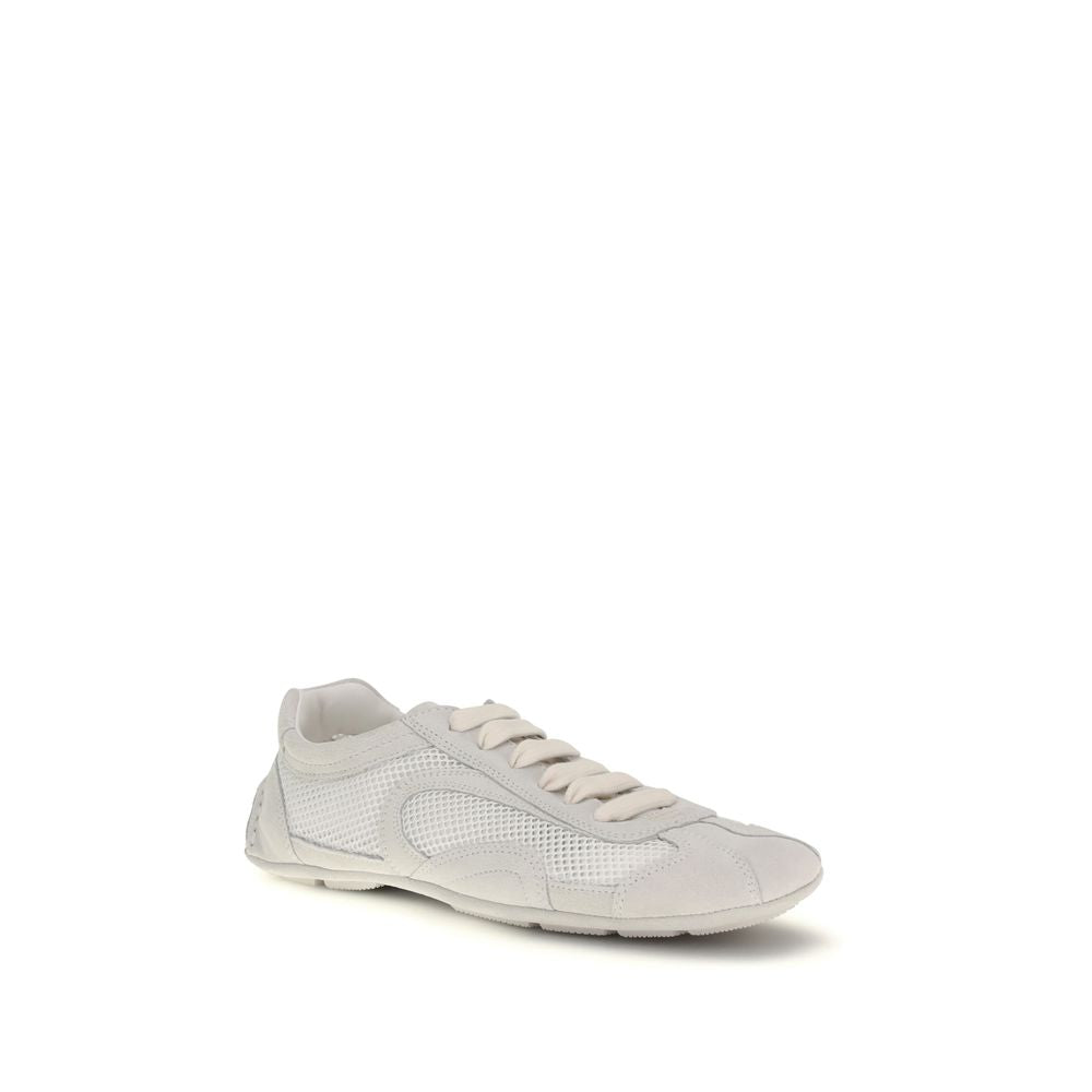 Prada white low-top canvas sneakers-2