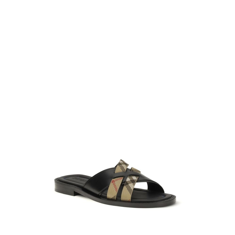Burberry Black Bos Taurus Calfskin Sandals-2