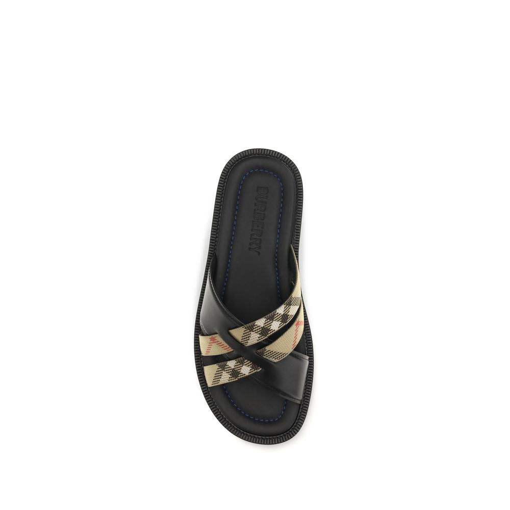 Burberry Black Bos Taurus Calfskin Sandals-4