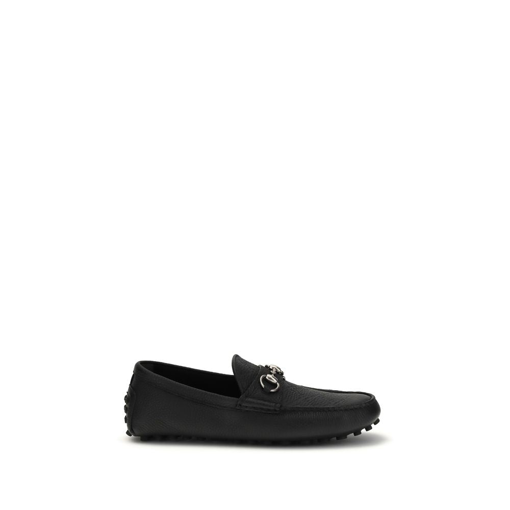 Gucci Schwarze "Bos Taurus" Kalbsleder Loafer zum Hineinschlüpfen-1