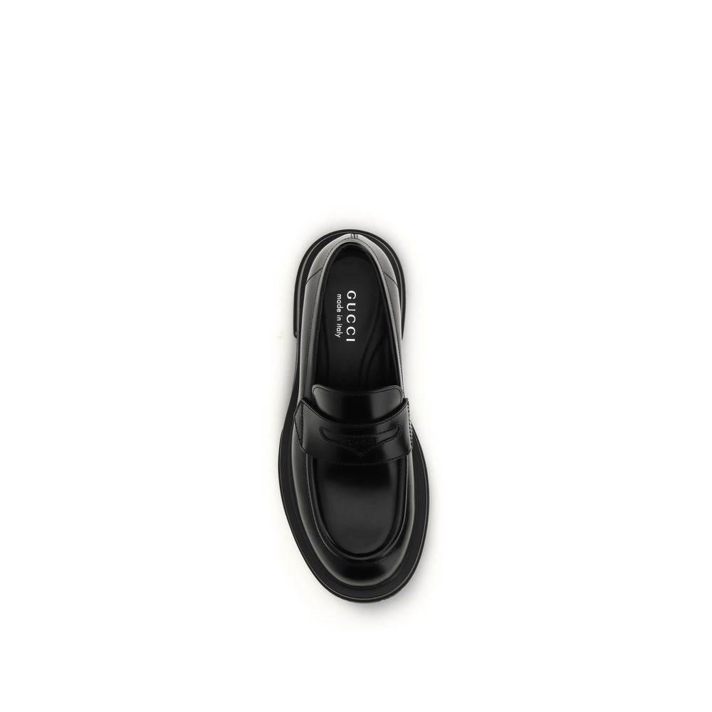 Gucci Schwarze "Bos Taurus" Kalbsleder Loafer zum Hineinschlüpfen-4
