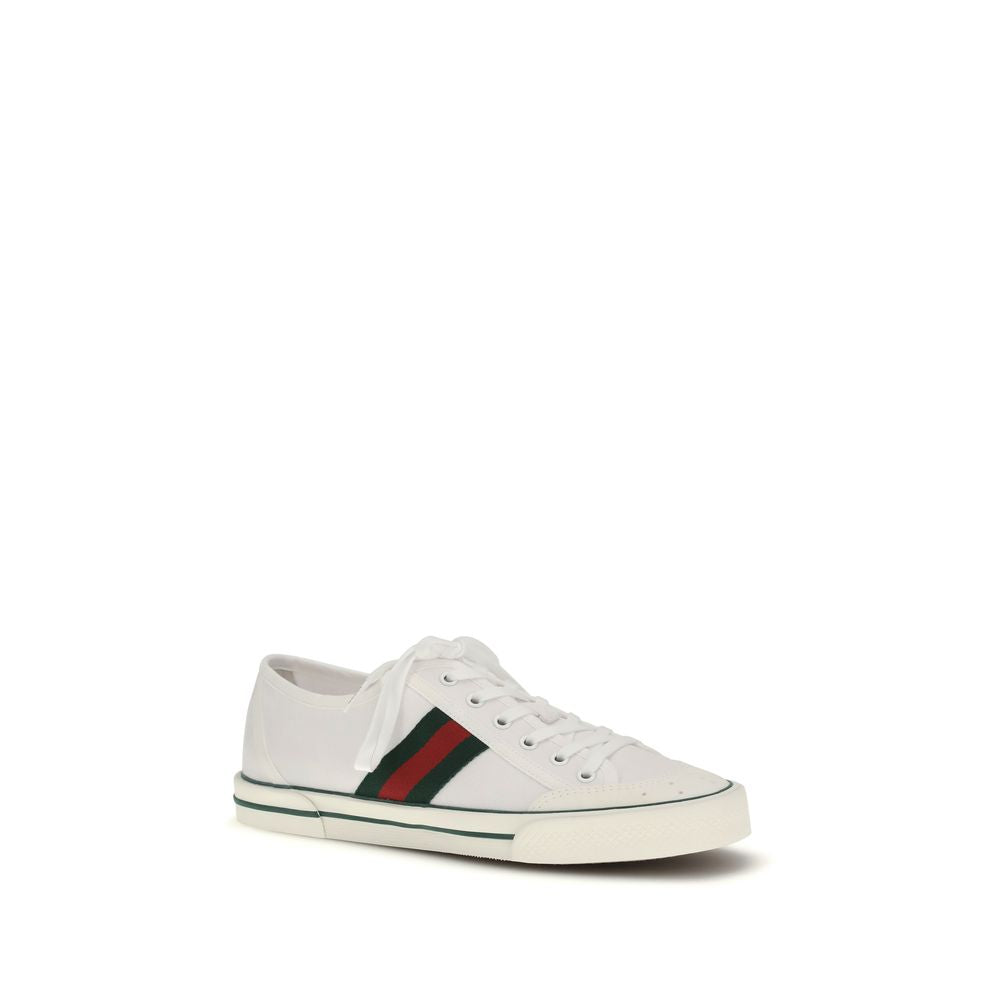 Gucci white low-top sneakers in cotton-2