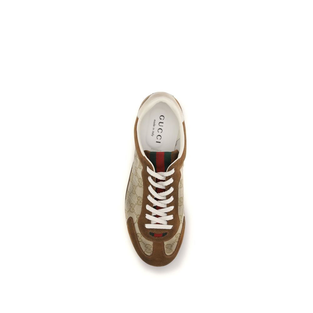 Gucci Braune Kalbsleder Bos Taurus Sneaker-4
