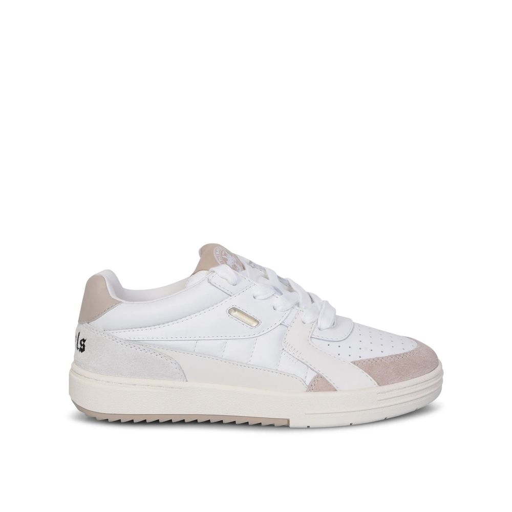 Palm Angels Weiße Kalbsleder-Sneaker-1