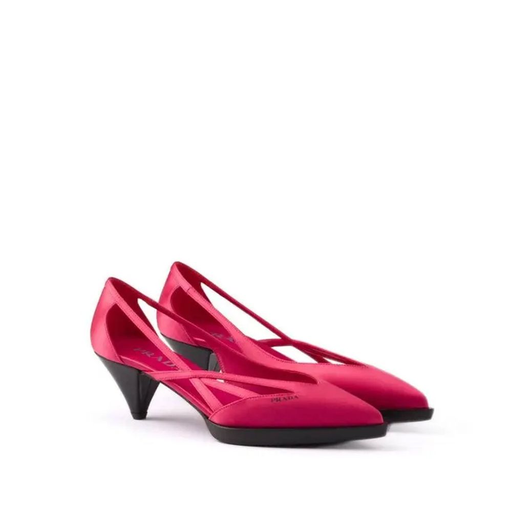 Prada multicoloured silk pumps with a medium heel-2