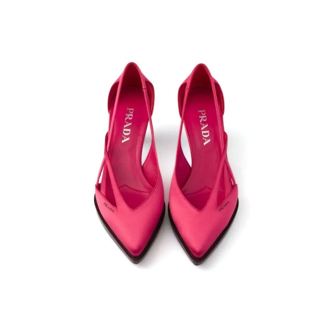 Prada multicoloured silk pumps with a medium heel-4