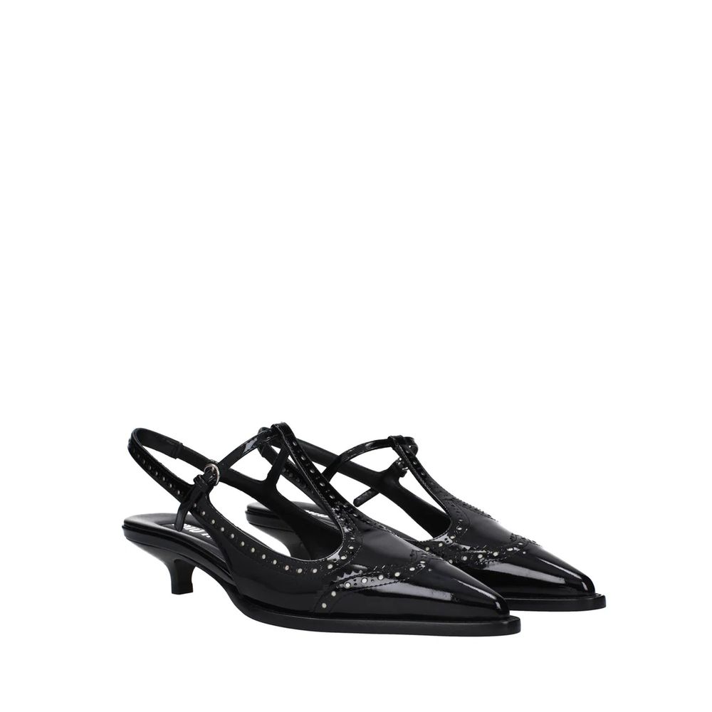 Miu Miu black calfskin pumps with a medium heel-2