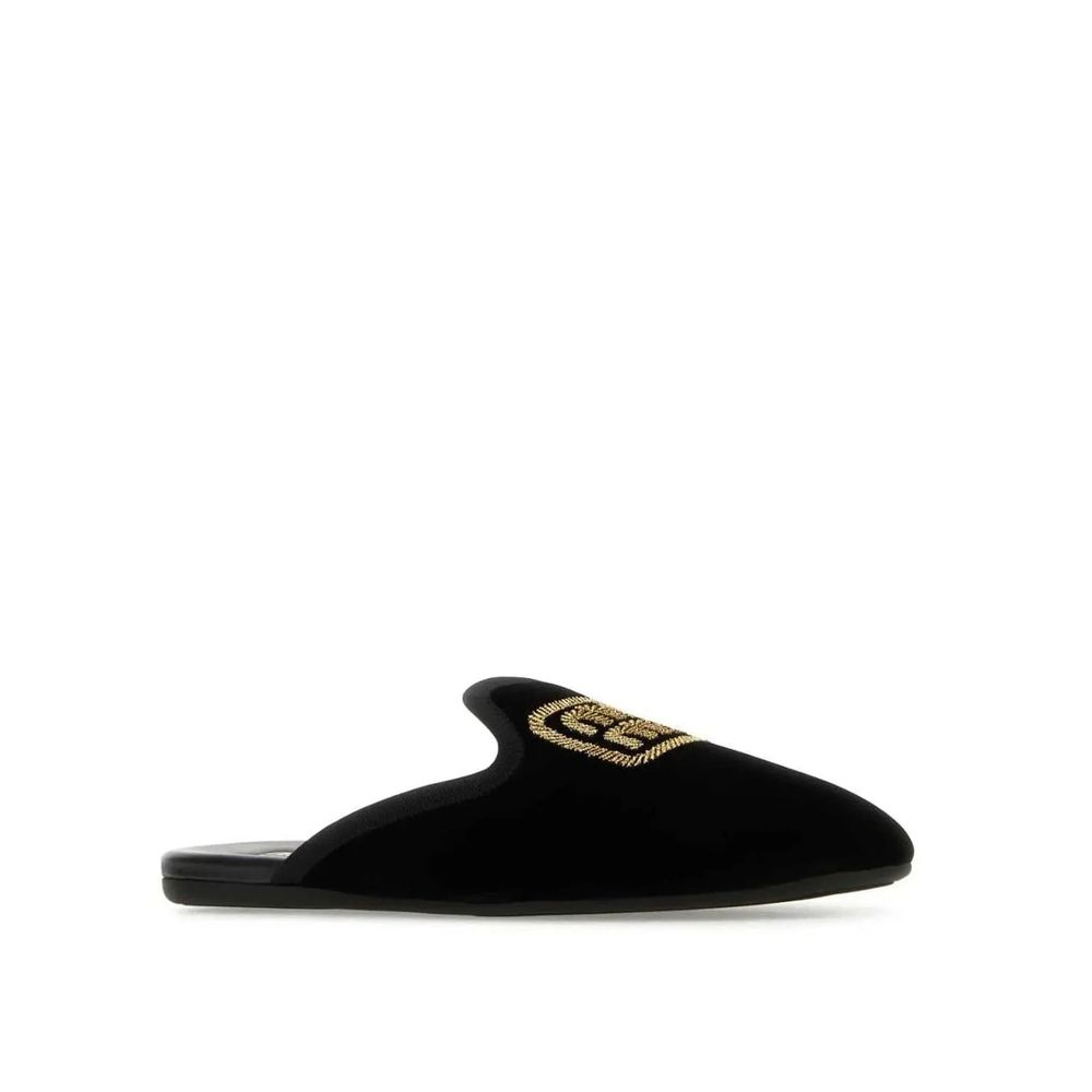 Miu Miu Schwarze Mules aus Kalbsleder-2
