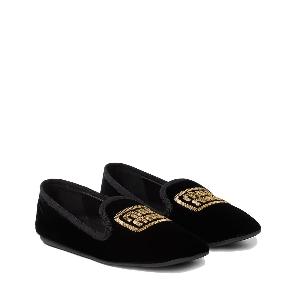 Miu Miu black fabric ballerina flats-2