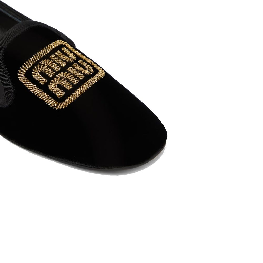 Miu Miu black fabric ballerina flats-4