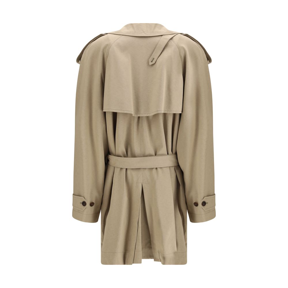 Balenciaga Beige Cotton Trench Coat-2