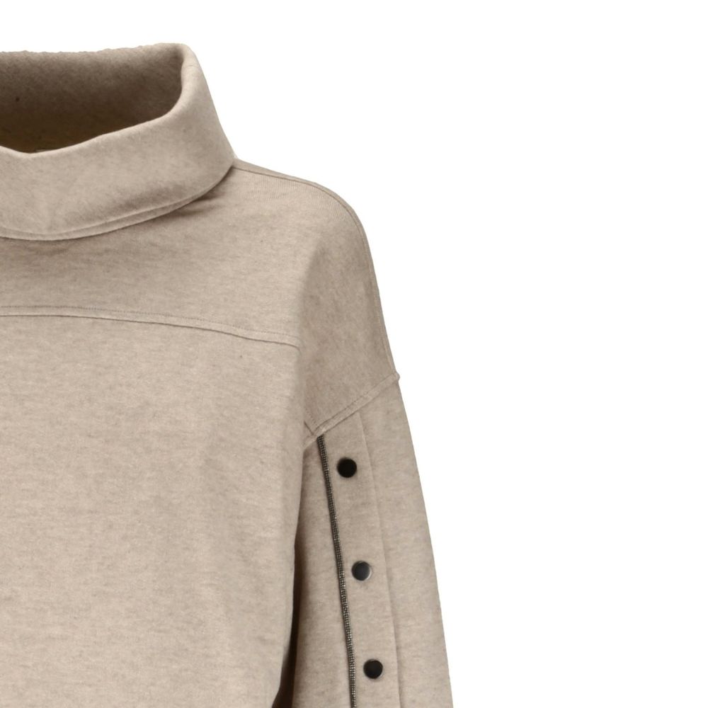 Brunello Cucinelli Beige Cashmere Sweatshirt-4