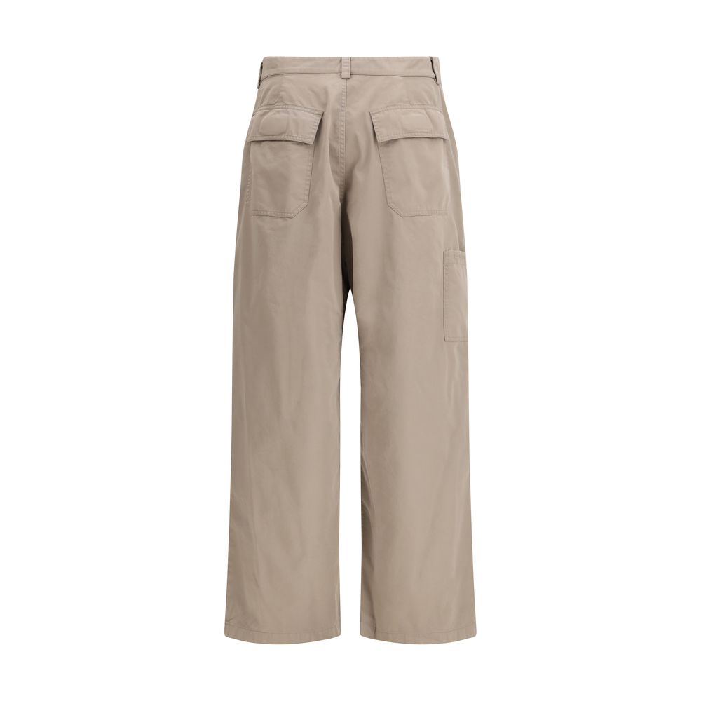 Balenciaga Beige Cotton Casual Pants-2