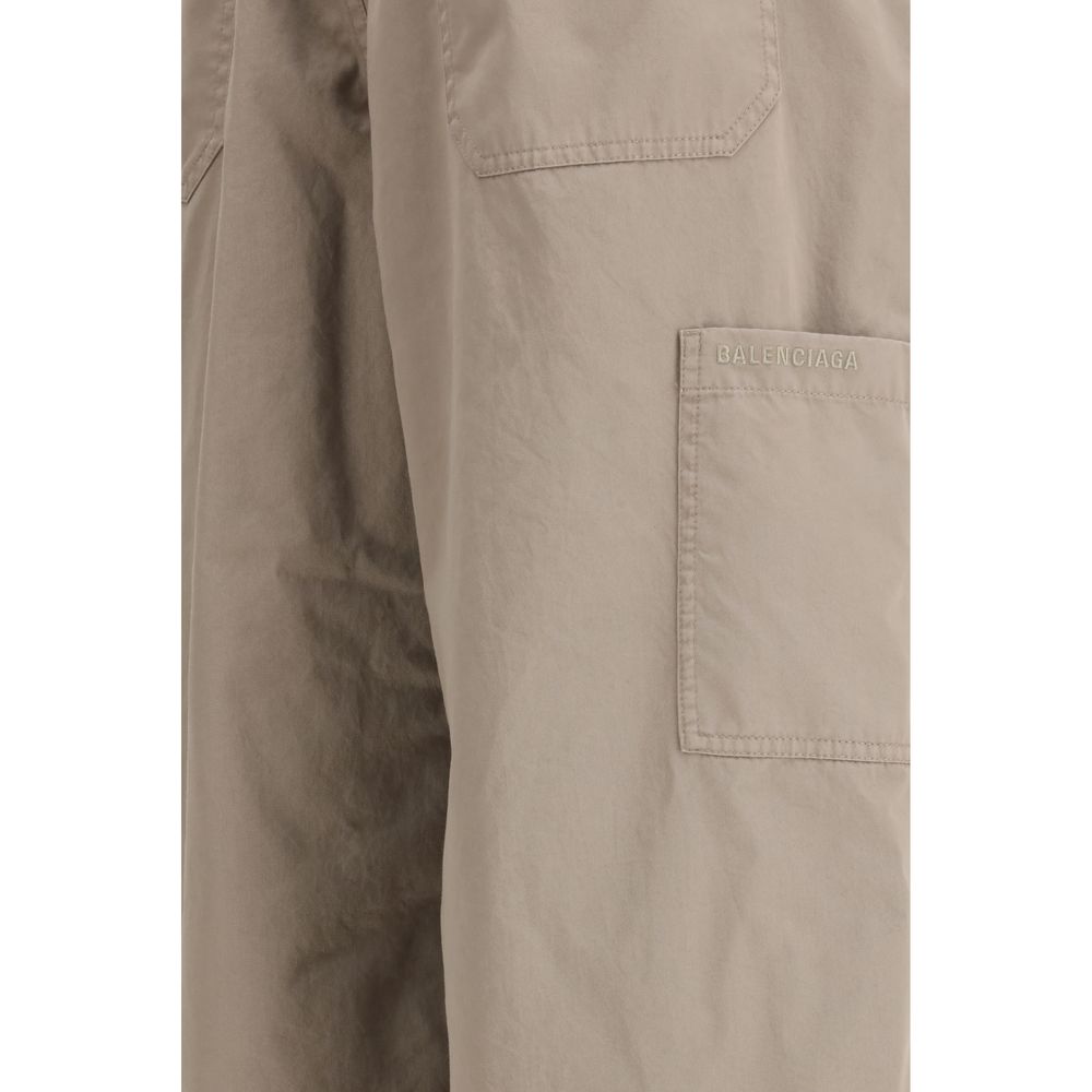 Balenciaga Beige Cotton Casual Pants-3
