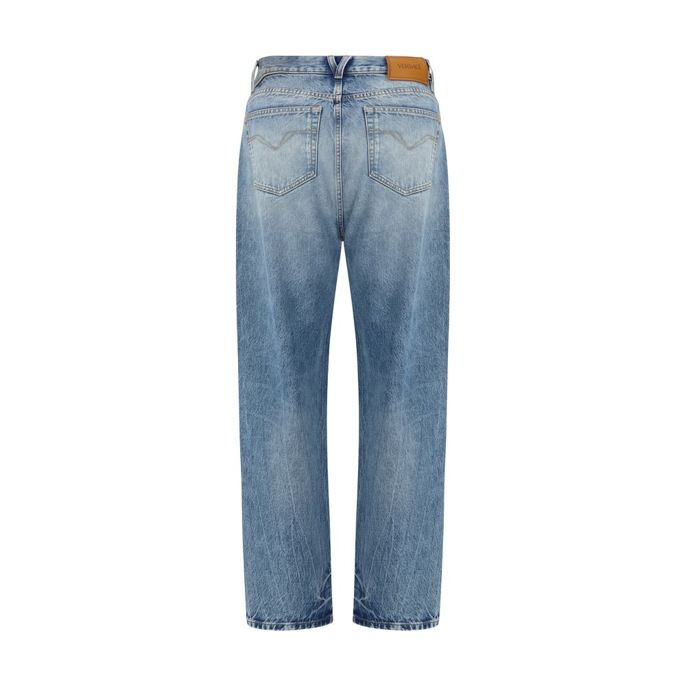 Versace Blue Cotton Denim Jeans-2
