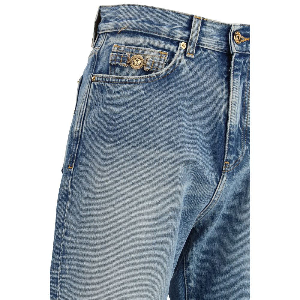 Versace Blue Cotton Denim Jeans-3