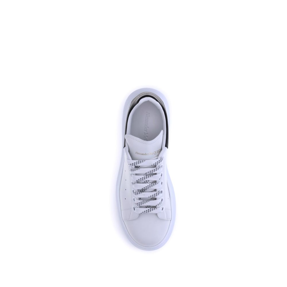 Alexander McQueen Weiße Bos Taurus Kalbsleder Plateau-Sneaker-4