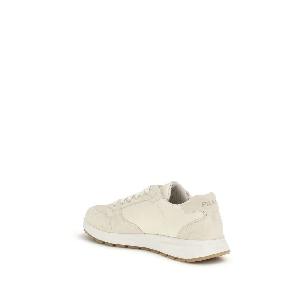 Prada Beige Nylon Low Top Sneakers-3