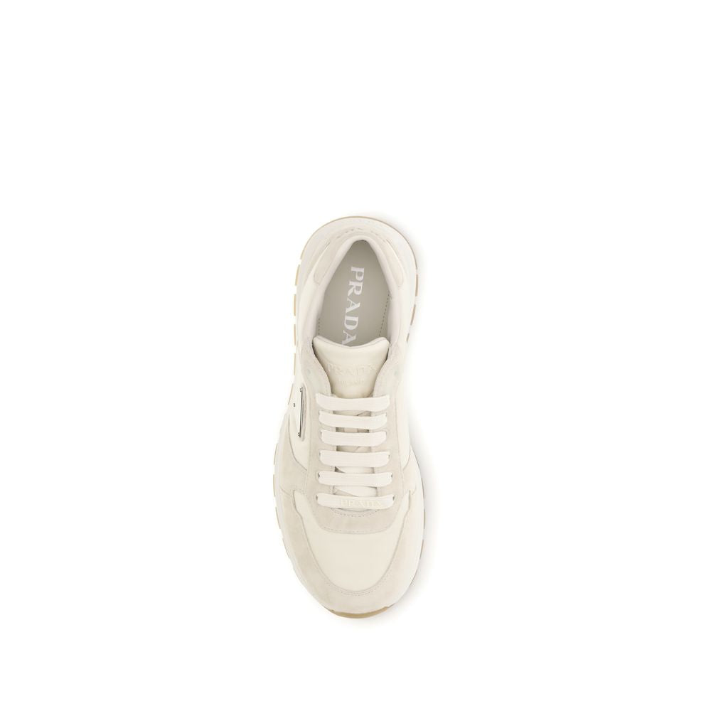 Prada Beige Nylon Low Top Sneakers-4
