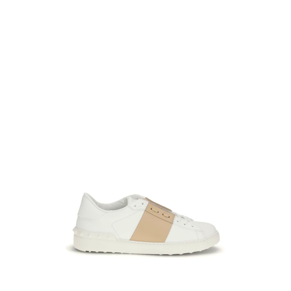 Valentino Garavani White Low-Top Calfskin Sneakers Bos Taurus-1