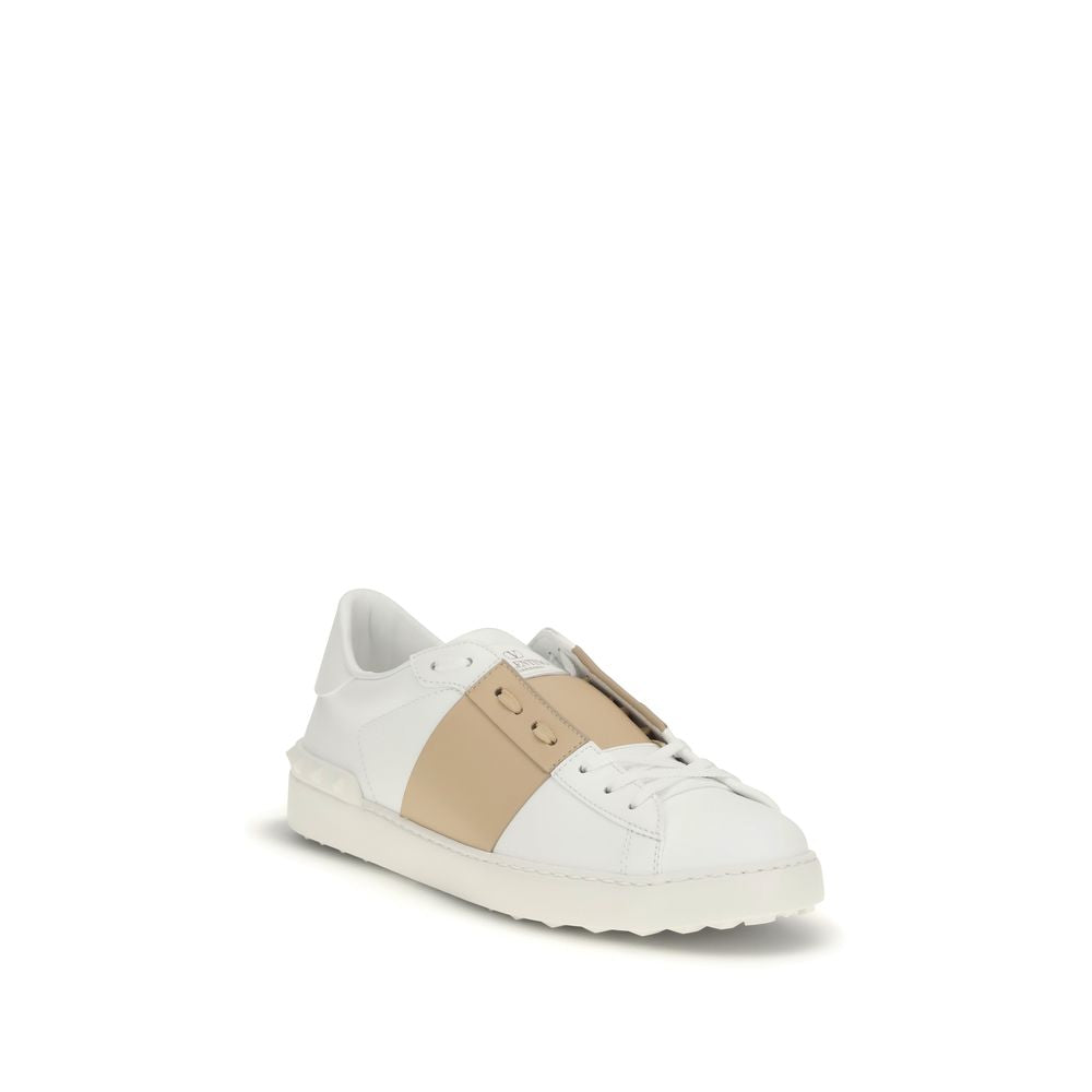 Valentino Garavani White Low-Top Calfskin Sneakers Bos Taurus-2