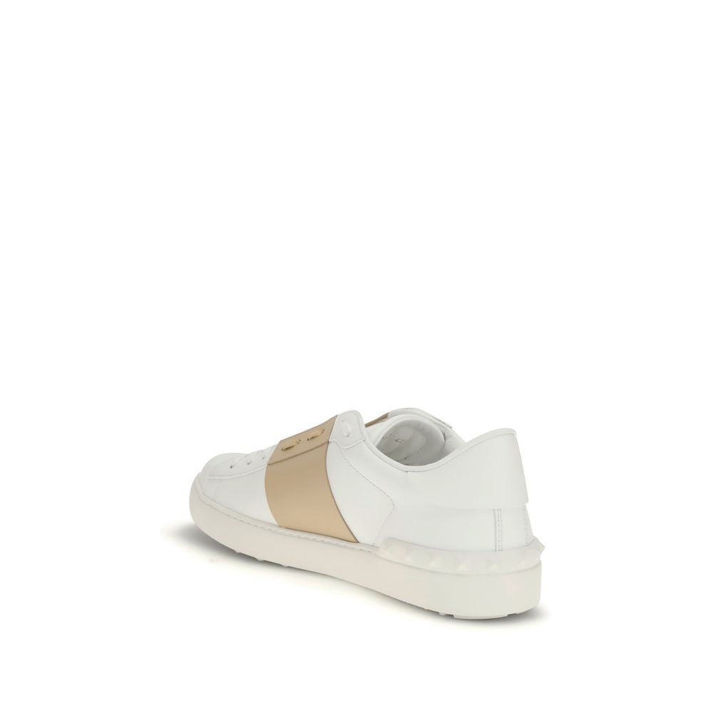 Valentino Garavani White Low-Top Calfskin Sneakers Bos Taurus-3