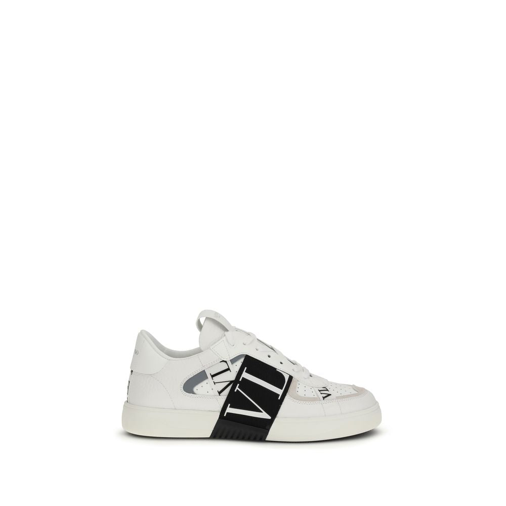 Valentino Garavani White Bos Taurus Calfskin Low-Top Sneakers-1