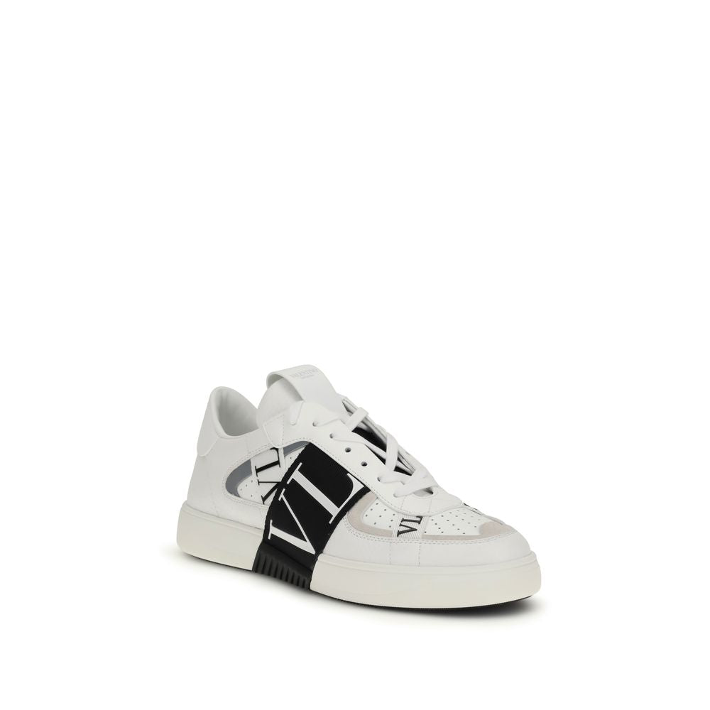 Valentino Garavani White Bos Taurus Calfskin Low-Top Sneakers-2