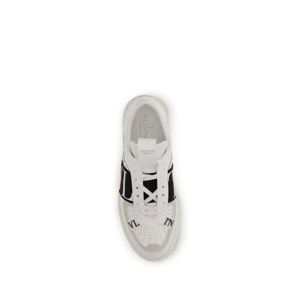Valentino Garavani White Bos Taurus Calfskin Low-Top Sneakers-4