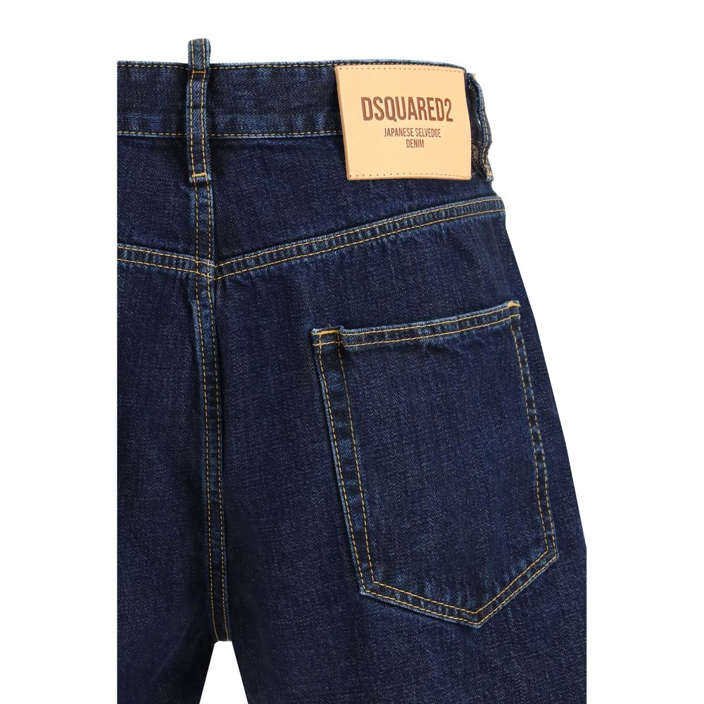 Dsquared² Blaue Baumwoll-Bermudashorts-3